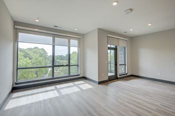 Bedroom with expansive windows